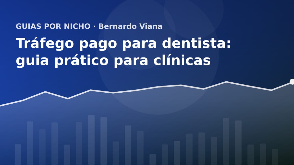 Ilustração abstrata representando conexões de tráfego digital e captação de pacientes para clínicas odontológicas.